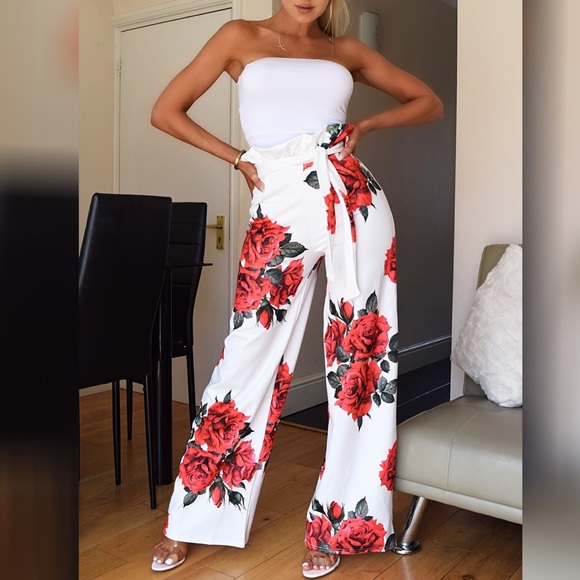 LAST ONE! Tamsin Floral Pleated Trousers - Picture 2 of 3